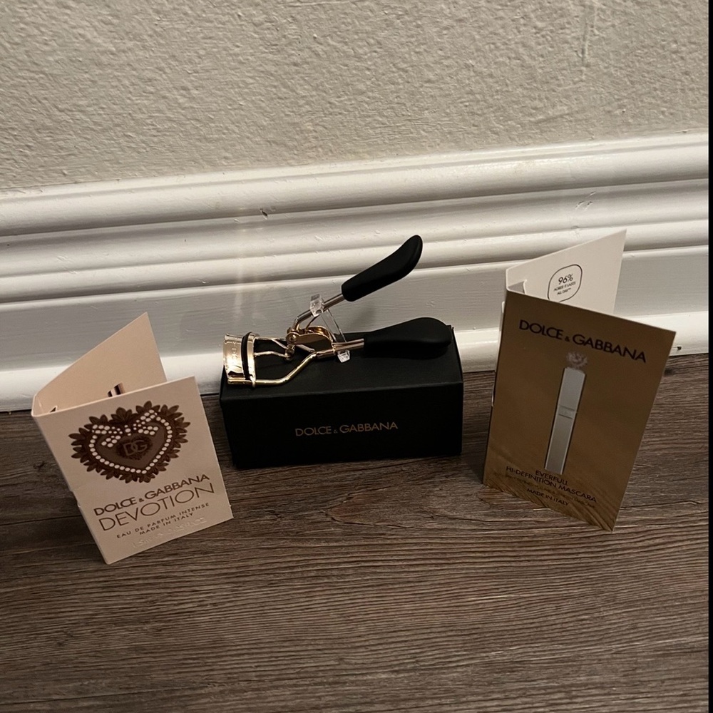 Dolce & Gabbana Black and Gold Eyelash Curler, Devotion, mascara set